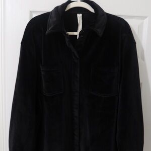 Alo black ribbed velour